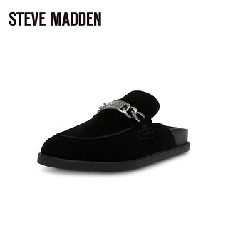 STEVE MADDEN/思美登2024春夏时尚平底穆勒拖鞋女 CHROMATIC 黑色 34