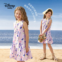 迪士尼(DISNEY)童装儿童女童背心连衣裙A型艺术花朵公主裙子24夏DB421AA10