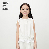 jnby by JNBY江南布衣童装宽松圆领无袖衬衣女童24夏1O4212790 101/漂白 130cm