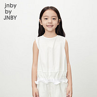 jnby by JNBY江南布衣童装宽松圆领无袖衬衣女童24夏1O4212790 101/漂白 120cm