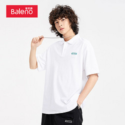 Baleno 班尼路 男装织唛装饰抗菌短袖POLO衫2023夏季新款简约休闲polo衫男