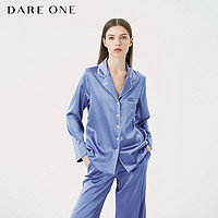 DARE ONE 情侣推荐』DARE ONE真丝睡衣LUCKY红色桑蚕丝长袖经典家居服情侣