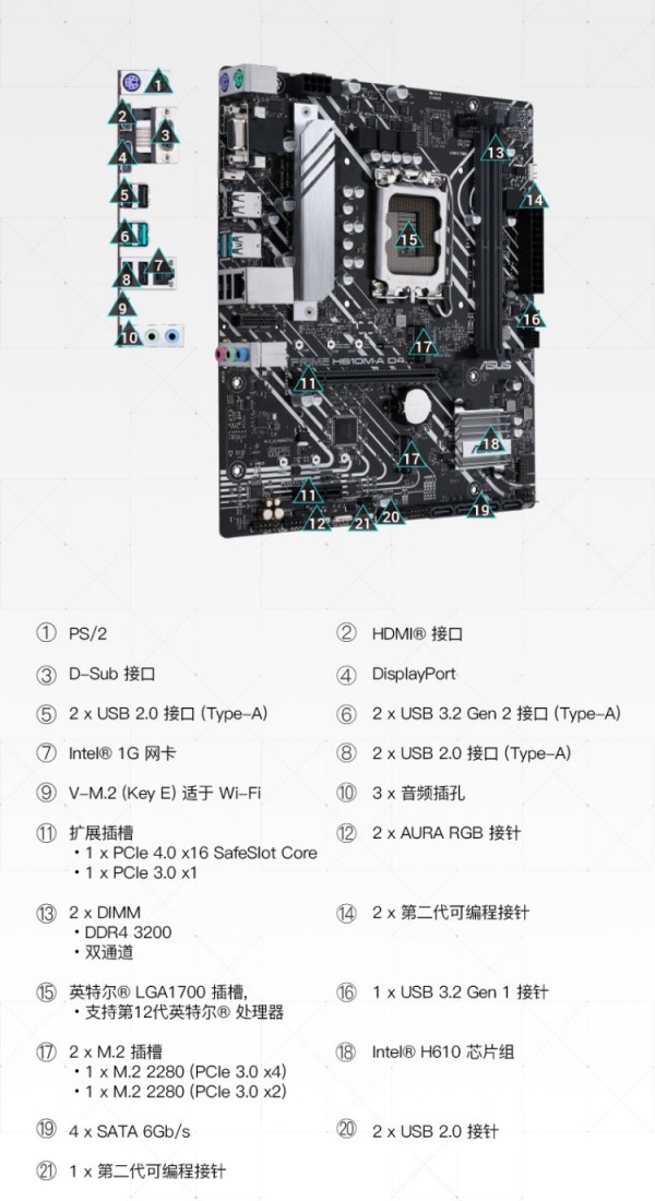 华硕primeb650m-f参数