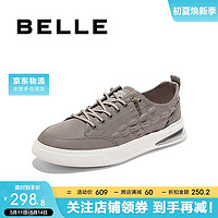 BeLLE 百丽 舒适布鞋男商场同款软底透气休闲鞋7XH01BM3 灰色 42