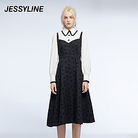 Jessy·Line 2折特卖款 jessyline女装冬季专柜新品 杰茜莱中长款收腰连衣裙女