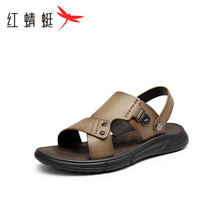红蜻蜓沙滩鞋男2024夏季户外休闲防滑中老年凉鞋 WTT24116