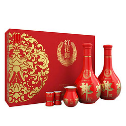 LANGJIU 郎酒 红花郎10 53%vol 酱香型白酒 500ml*2瓶*2套 礼盒装