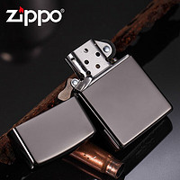 ZIPPO 之宝 原装 zippo煤油打火机防风黑冰镜面黑炫 24756 刻字礼品