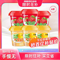 MENGNIU 蒙牛 大果粒蘆薈黃桃草莓風味酸奶260g*6杯