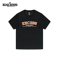 EXCESS 爱可赛 短袖男篮球运动T恤美式宽松休闲投篮训练圆领速干T 黑色 3XL