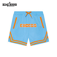 EXCESS 爱可赛 运动短裤美式篮球男健身跑步速干透气五分训练球裤 天蓝色 L