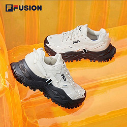 FILA 斐乐 FUSION潮牌硬糖鞋女鞋厚底鞋运动鞋休闲鞋 雪白