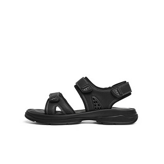 红蜻蜓 沙滩鞋2024夏季户外运动舒适凉鞋魔术贴休闲鞋 WTT24051黑色39