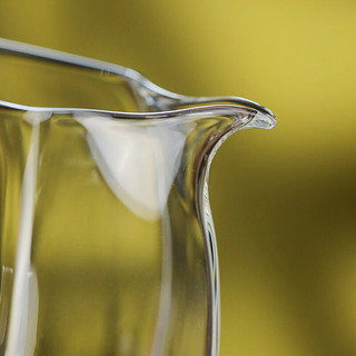 禾器·炫彩玻璃公道杯 茶具茶杯办公家用高硼硅耐热加厚透明大号茶海分茶器 棱然茶海（琥珀色）