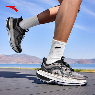 安踏男鞋户外机能跑步鞋子男夏季徒步登山运动鞋男鞋112425572 城堡灰/黑-6 8 （男41）