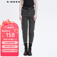 S.DEER/圣迪奥 撞色字母 女士牛仔裤  M/165