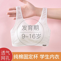 俞兆林薄款夏少女文胸初高中生内衣女童儿童发育期小背心透气网眼 YZL-ET12透气云朵【白色】 M