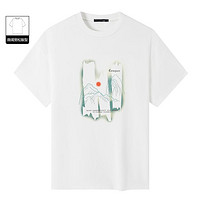 GXG 24夏季时尚国风元素男款潮流宽松圆领纯棉短袖t恤