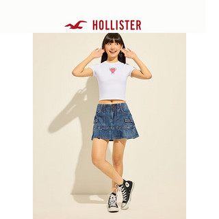 HOLLISTER【草莓音乐节】24夏季美式印花短袖T恤女KI357-4006 白色印花 M