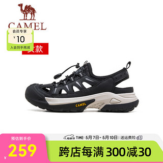 骆驼（CAMEL）2024夏季户外凉鞋透气软弹舒适免系徒步休闲鞋 G24M342616 黑色女 37