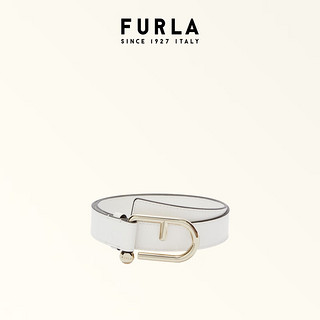 芙拉（FURLA）【母亲节】FURLA芙拉NUVOLA牛皮简约女士腰带 棉花糖白 85