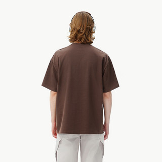 英克斯（inxx）ANGRY HUNGRY 夏宽松休闲短袖T恤男女同款AHE2010028 棕色 S
