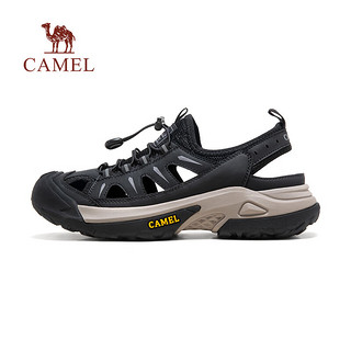 骆驼（CAMEL）2024夏季户外凉鞋透气软弹舒适免系徒步休闲鞋 G14M342616 黑色男 39