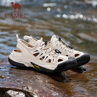 骆驼（CAMEL）2024夏季户外凉鞋透气软弹舒适免系徒步休闲鞋 G14M342616 杏色男 40