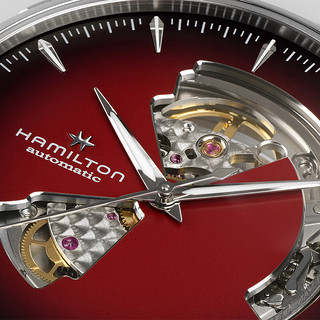 汉米尔顿（Hamilton）汉米尔顿瑞表男全自动机械表镂空表盘 爵士开心系列 时尚商务手表