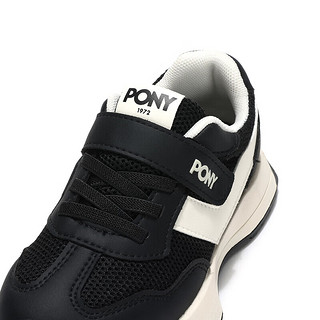 PONY青少年舒适缓震休闲运动鞋板鞋 黑色 37码（脚长235mm） 