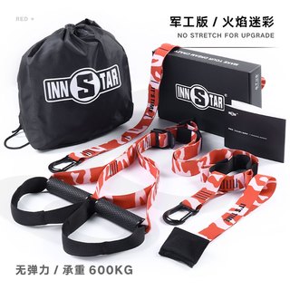 INNSTAR trx悬挂式训练带阻力带拉力绳男力量训练拉力带家用器材 火焰迷彩（jun工版）