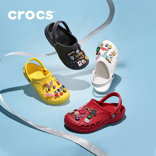 crocs 卡骆驰 洞洞鞋贝雅男鞋女鞋轻便耐磨一脚蹬拖鞋休闲鞋|10126 黑色-001 43(270mm)