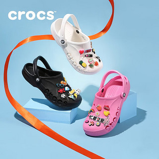 crocs 卡骆驰 洞洞鞋贝雅男鞋女鞋轻便耐磨一脚蹬拖鞋休闲鞋|10126 黑色-001 43(270mm)