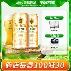 TSINGTAO 青岛啤酒 全麦白啤500ml*12听