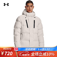 安德玛 UNDER ARMOUR UA男士Storm85%鸭绒羽绒服1375437保暖夹克 白色112 L