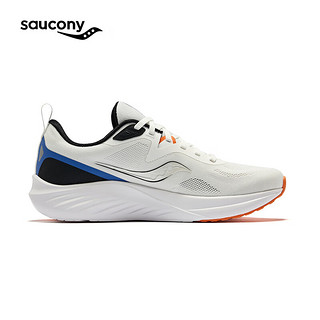 Saucony索康尼枪骑3缓震跑鞋男2024年日常入门跑鞋夏季透气运动鞋男 白黑兰1 40