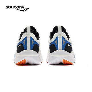 Saucony索康尼枪骑3缓震跑鞋男2024年日常入门跑鞋夏季透气运动鞋男 白黑兰1 42.5