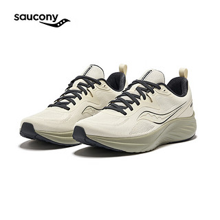 Saucony索康尼枪骑3缓震跑鞋男2024年日常入门跑鞋夏季透气运动鞋男 米黑5 41