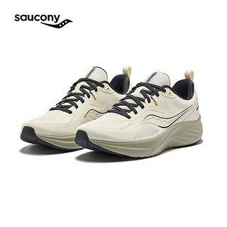 Saucony索康尼枪骑3缓震跑鞋男2024年日常入门跑鞋夏季透气运动鞋男 米黑5 42