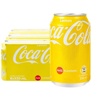 Fanta 芬达 可口可乐（Coca-Cola）碳酸饮料港版 柠檬味汽水整箱罐装进口饮料 网红气泡水 柠檬味可乐330ml*6罐