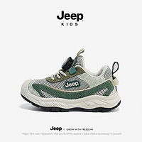 百亿补贴：Jeep 吉普 男童鞋子春秋软底透气童鞋2024新款春款网面中大童儿童运动鞋