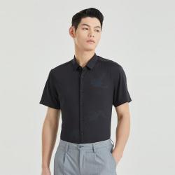 lilanz利郎官方夏季时尚简约休闲短袖衬衫休闲通勤男式衬衫