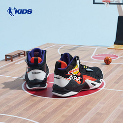 QIAODAN 乔丹 男童篮球鞋夏季新款网面透气专业小学生儿童运动鞋子