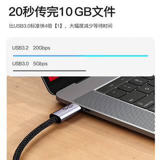 均橙 Type-C编织数据线 20GB 100W 8K@60Hz 2米(送A-C 6A线1米)