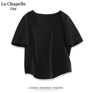 La Chapelle City 拉夏贝尔圆领短袖T恤春夏季女装 需购买三件