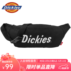 Dickies 男女腰包 休闲简约日常用品胸包 DK010513 黑色