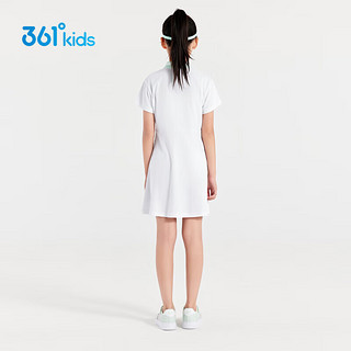 361°童装 儿童连衣裙2024夏女童轻薄透气凉爽弹力裙子 白150
