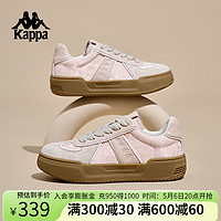 KAPPA卡帕女鞋软底板鞋女2024夏季新款复古德训鞋耐磨滑板鞋休闲小粉鞋