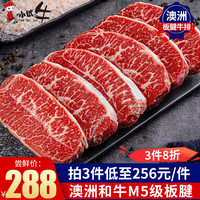 小试牛 澳洲和牛M5级雪花板腱牛排 原切牡蛎牛扒谷饲生鲜冷冻牛肉 板腱牛排