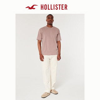 HOLLISTER24夏季美式宽松短款圆领短袖T恤男女KI324-4119 紫红色水洗 XL (180/116A)